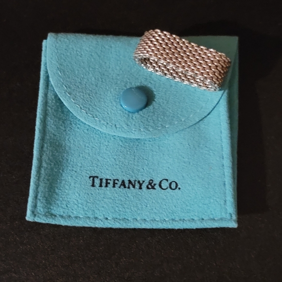 Tiffany & Co mesh sterling silver ring size 9.5 - Picture 2 of 3